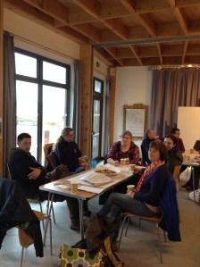 Kent Wildlife Trust conservation team working on storyboards for a video clip