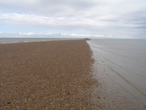 Whitstable Street, a shingle spit exposed at low tide © Bryony Chapman