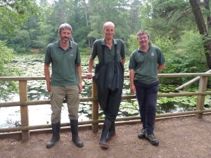 Andrew Warren, Edric Hopkinson and Matt Boydell, from Devon Wildlife Trust